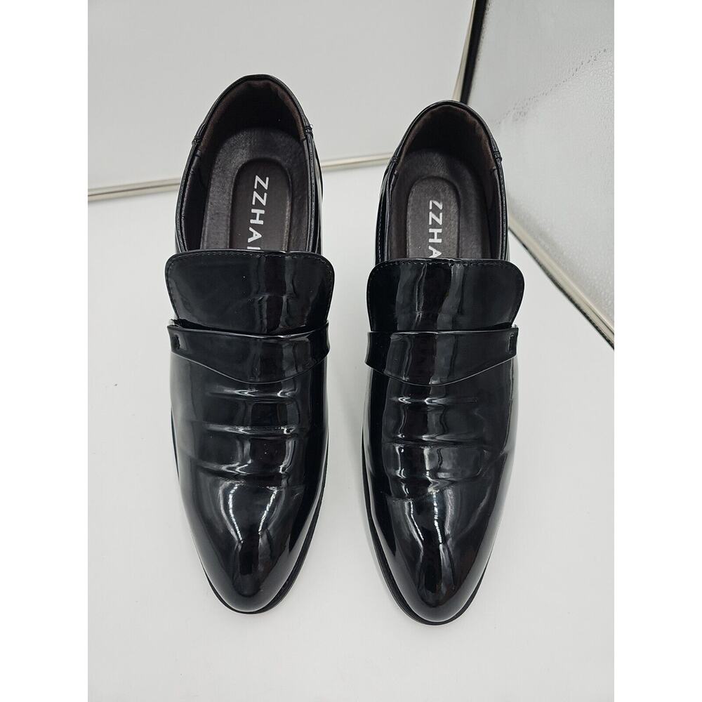 ZZHAP Mens Patent Leather Dress Wedding Business Shoes Size EU 45